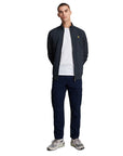 LYLE & SCOTT HYBRID BAFFLED TRACK JACKET DARK NAVY