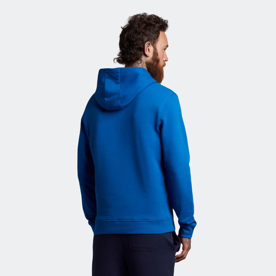 LYLE &amp; SCOTT PULLOVER HOODIE BRIGHT BLUE