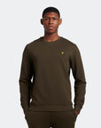 LYLE & SCOTT CREW NECK SWEATSHIRT OLIVE