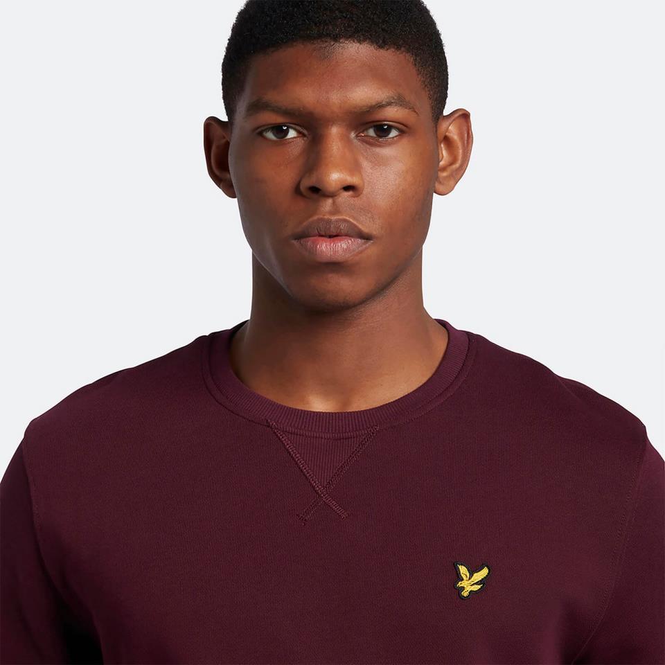 LYLE &amp; SCOTT CREW NECK SWEATSHIRT BURGUNDY