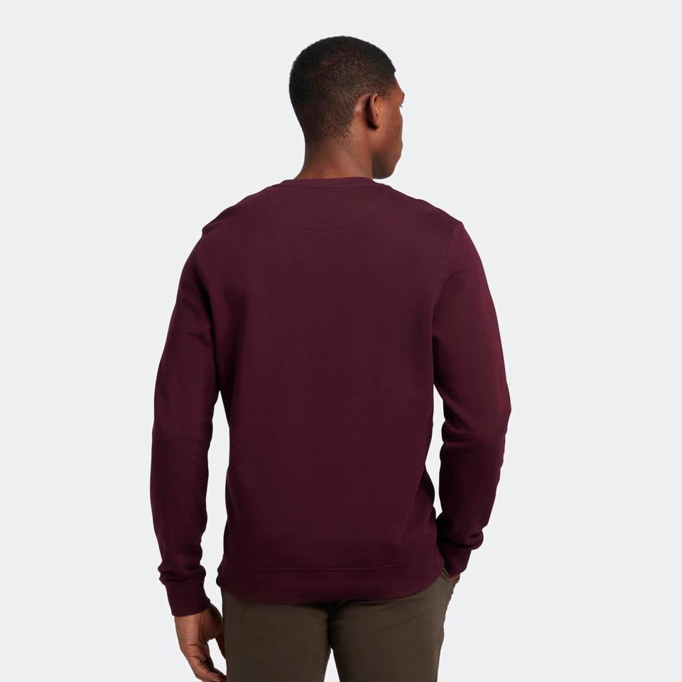 LYLE &amp; SCOTT CREW NECK SWEATSHIRT BURGUNDY