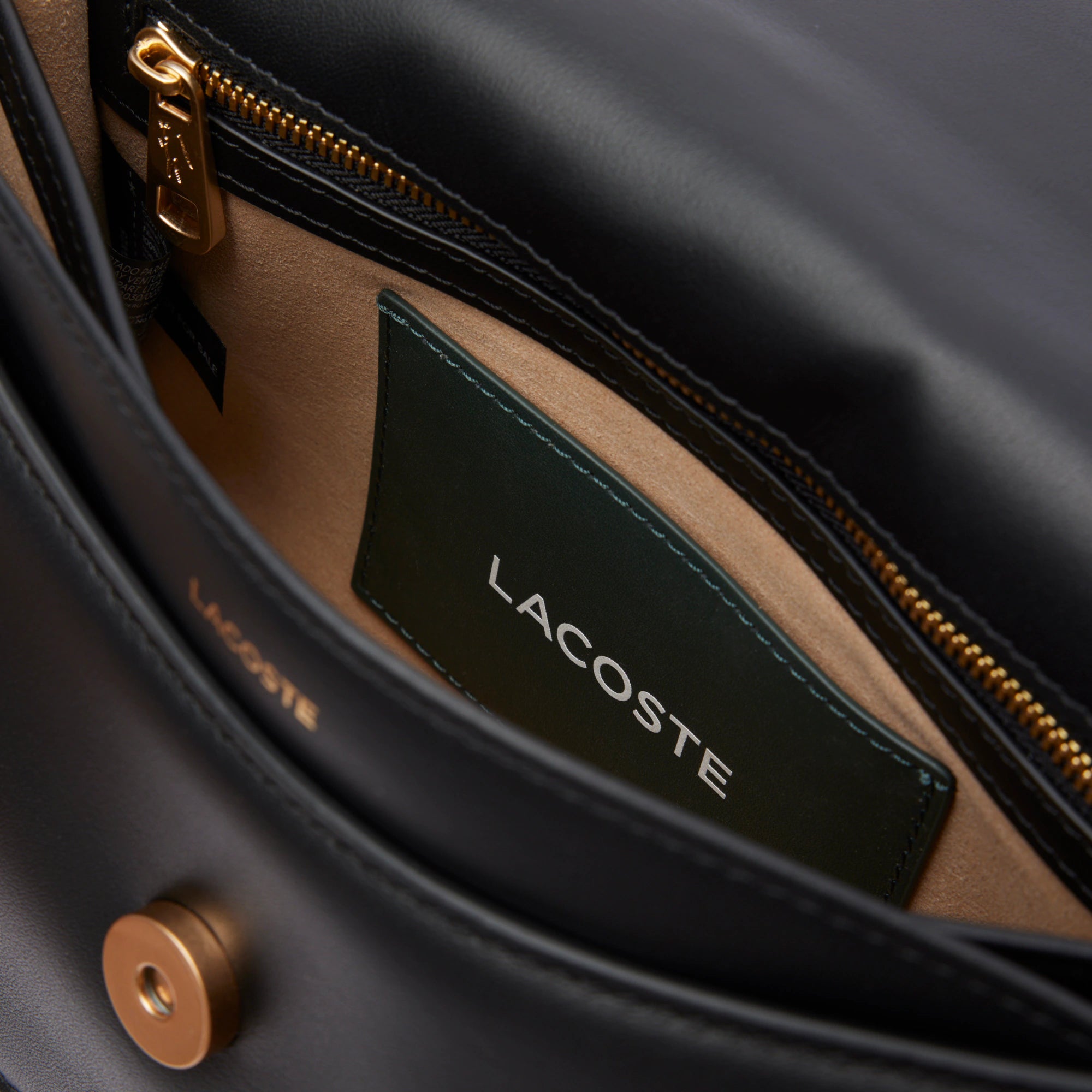 LACOSTE CROSSOVER BAG FLAP SHOULDER BAG NOIR