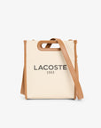 LACOSTE CROSSOVER BAG S TOTE BAG NATURAL TAN