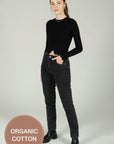 24 COLOURS SLIM MOM JEANS NEGRO LAVADO