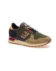 NAPAPIJRI STAB MAN NYLON/SUEDE SNEAKER TAUPE/GREEN