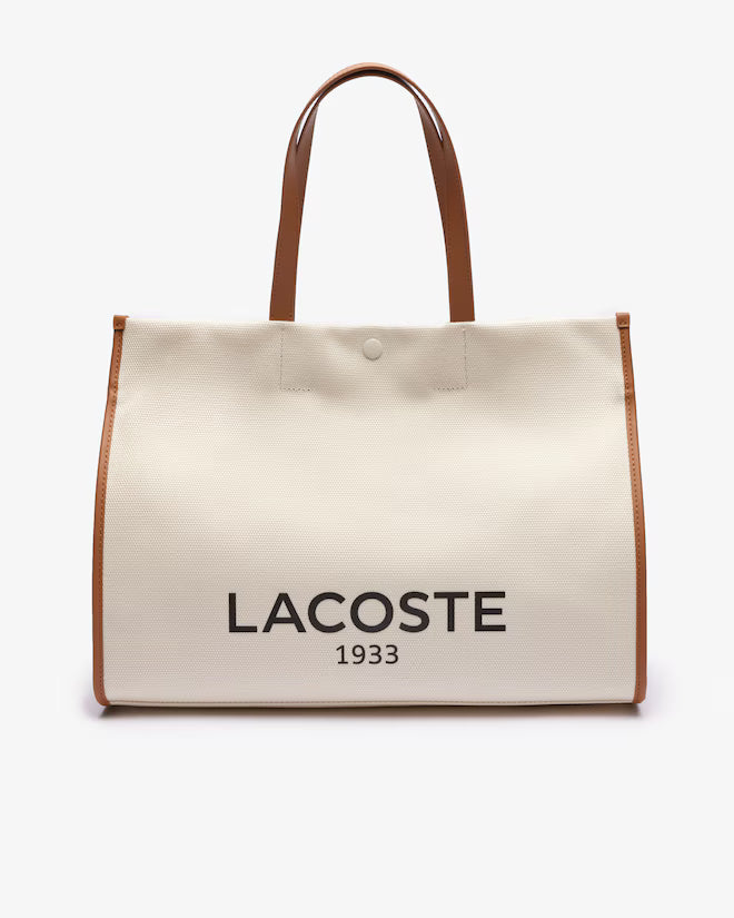 LACOSTE SHOPPING BAG L SHOPPING BAG NATURAL TAN