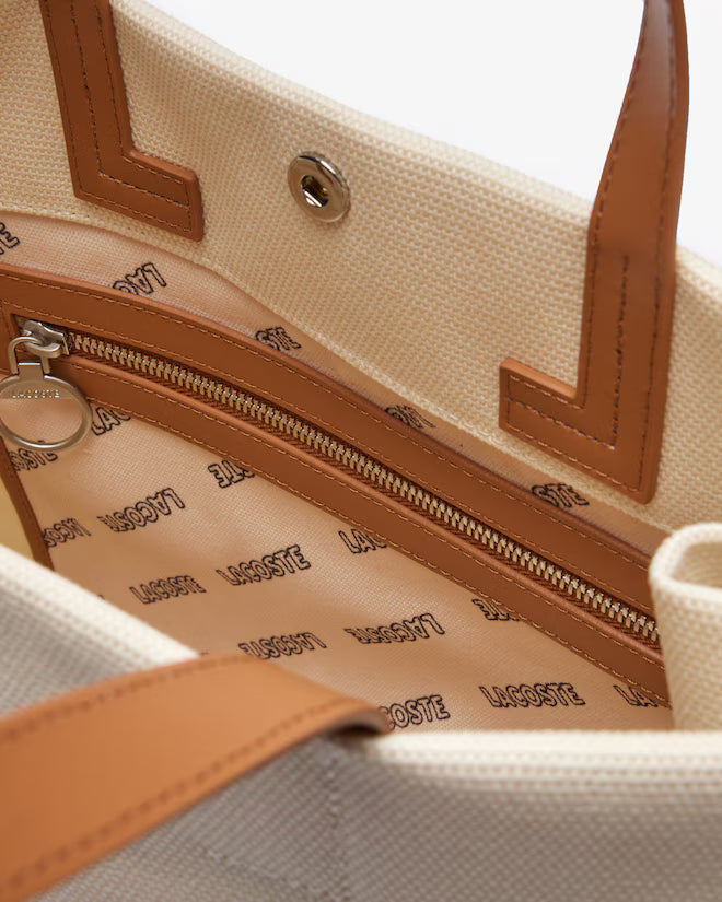 LACOSTE SHOPPING BAG L SHOPPING BAG NATURAL TAN