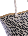 DON ALGODÓN BOLSO DE PLAYA PLASTIFICADO LEOPARDO