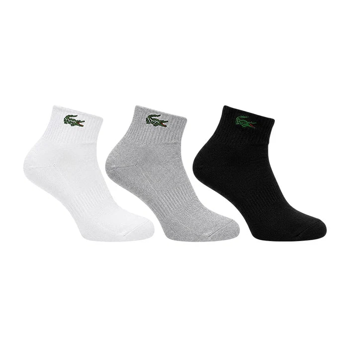 LACOSTE ANKLE SOCKS UNISEX ADULT BLANC/ARGENT