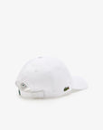 LACOSTE GORRA CON LOGO EN LATERAL BLANCA