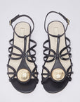 LIU JO SANDY 02 - SANDAL NAPPA/PATENT BLACK