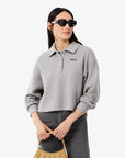 LACOSTE POLO SWEATSHIRTS FEMALE A ARGENT CHINE