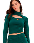 ELLESSE CAMISETA CROP LEILAH VERDE