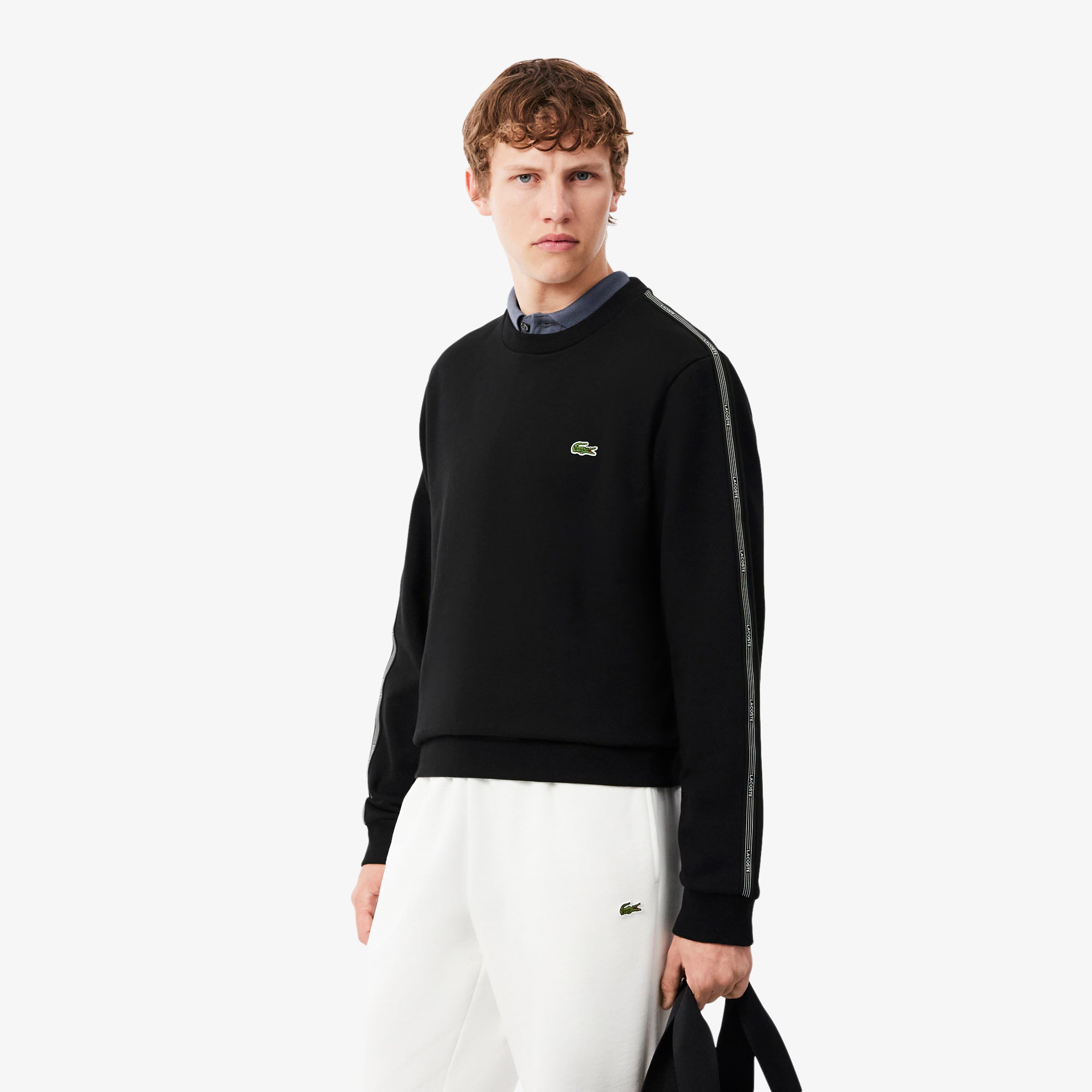 LACOSTE SWEATSHIRTS COL ROND HOMM FARINE