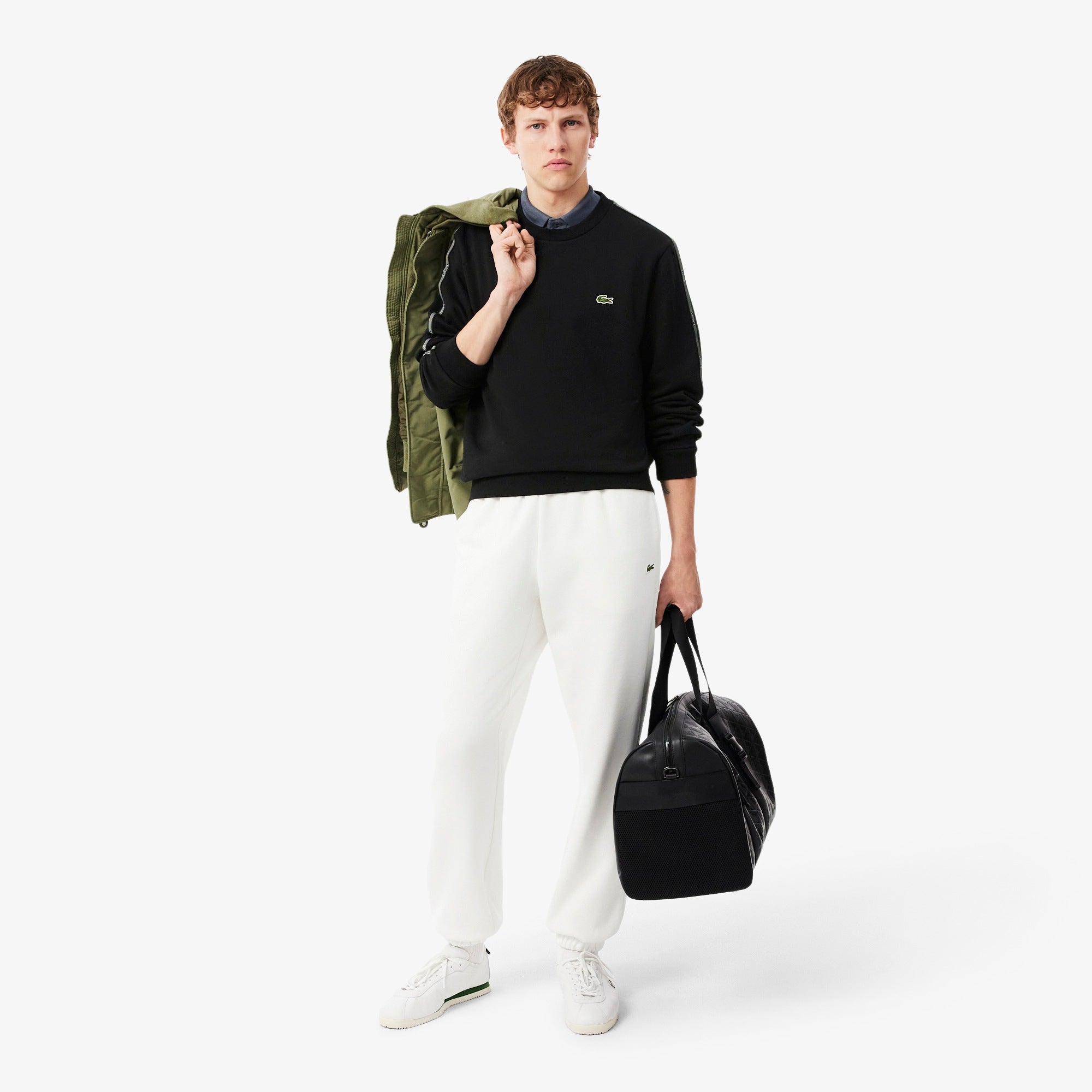 LACOSTE SWEATSHIRTS COL ROND HOMM FARINE