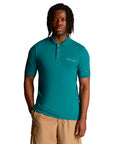 LYLE & SCOTT EMBROIDERED POLO SHIRT COURT GREEN