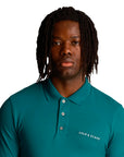 LYLE & SCOTT EMBROIDERED POLO SHIRT COURT GREEN