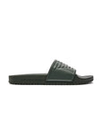 EMPORIO ARMANI UNISEX LEATHER SLIDES MELITARY