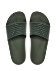 EMPORIO ARMANI UNISEX LEATHER SLIDES MELITARY