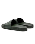 EMPORIO ARMANI UNISEX LEATHER SLIDES MELITARY