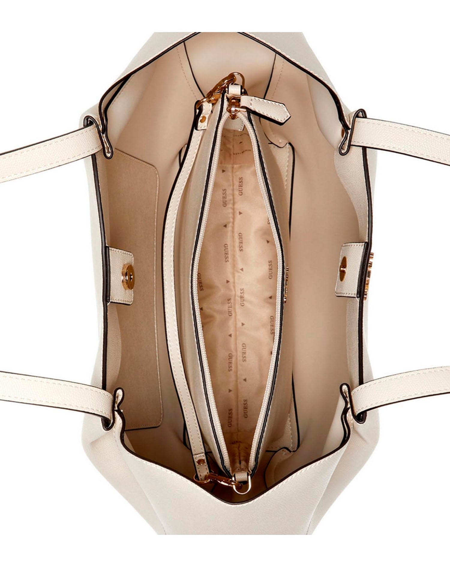 GUESS AMORETTE SLG MED ZIP AROUND BEIGE