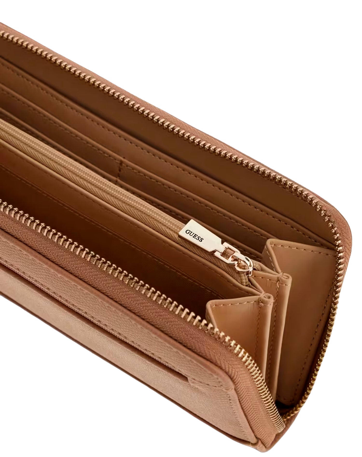 GUESS AMORETTE SLG LRG ZIP AROUND BEIGE