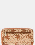 AUDREY LOGO SLG LRG ZIP AROUND LATTE