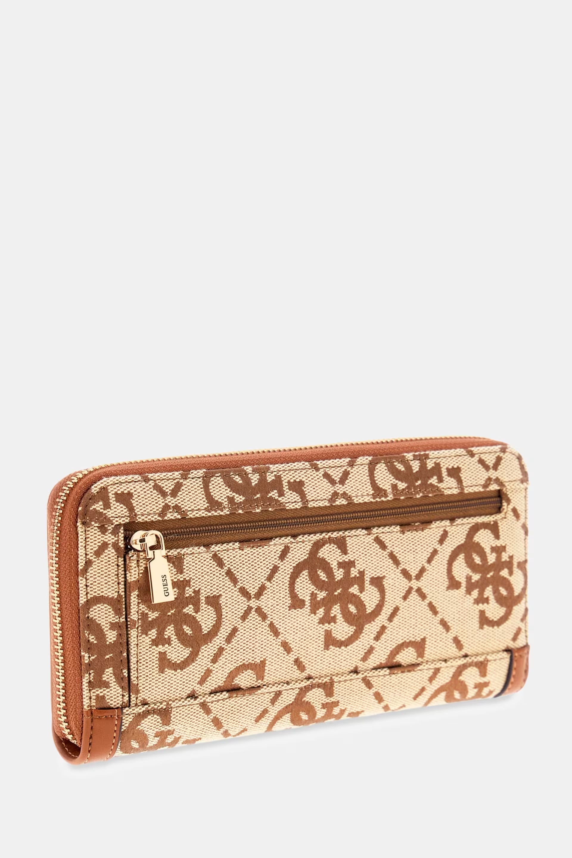 AUDREY LOGO SLG LRG ZIP AROUND LATTE