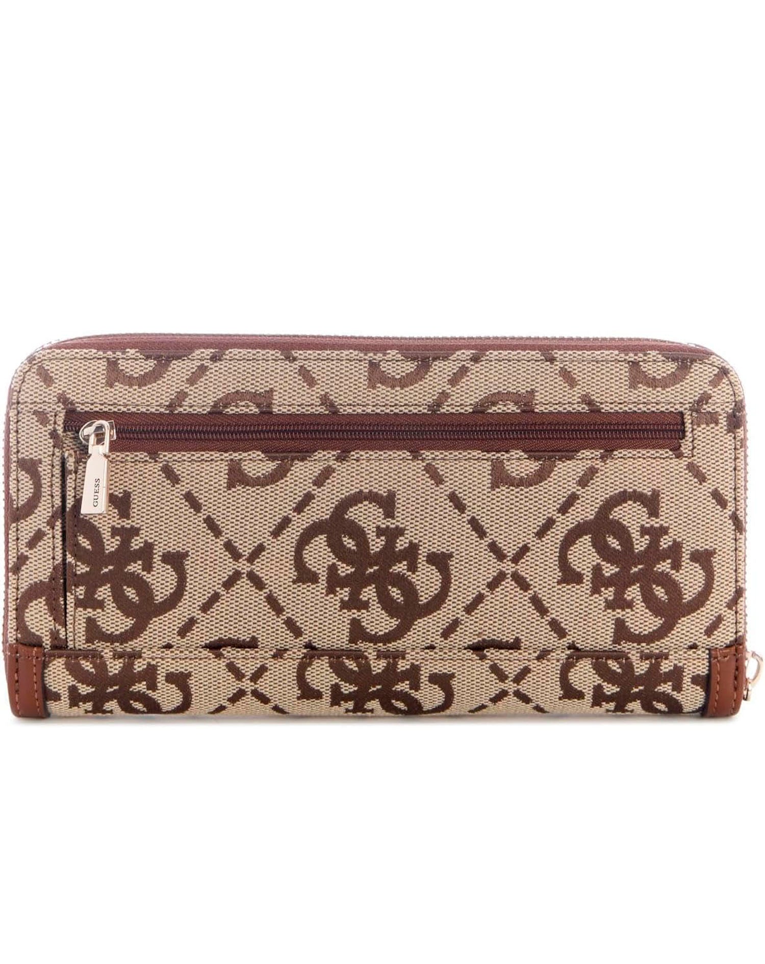 GUESS AUDREY LOGO SLG LRG ZIP AROUND LATTE LOGO