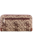 GUESS AUDREY LOGO SLG LRG ZIP AROUND LATTE LOGO