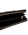 GUESS DOROTHY SLG LARGE ZIP AROUND LATTE LOGO BLAC