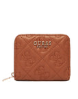 GUESS ADELASIA SLG SMALL ZIP AROUND CARAMEL