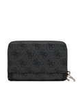 GUESS LINDSEY SLG MED DOUBLE ZIP COAL LOGO