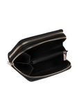 GUESS LINDSEY SLG MED DOUBLE ZIP COAL LOGO