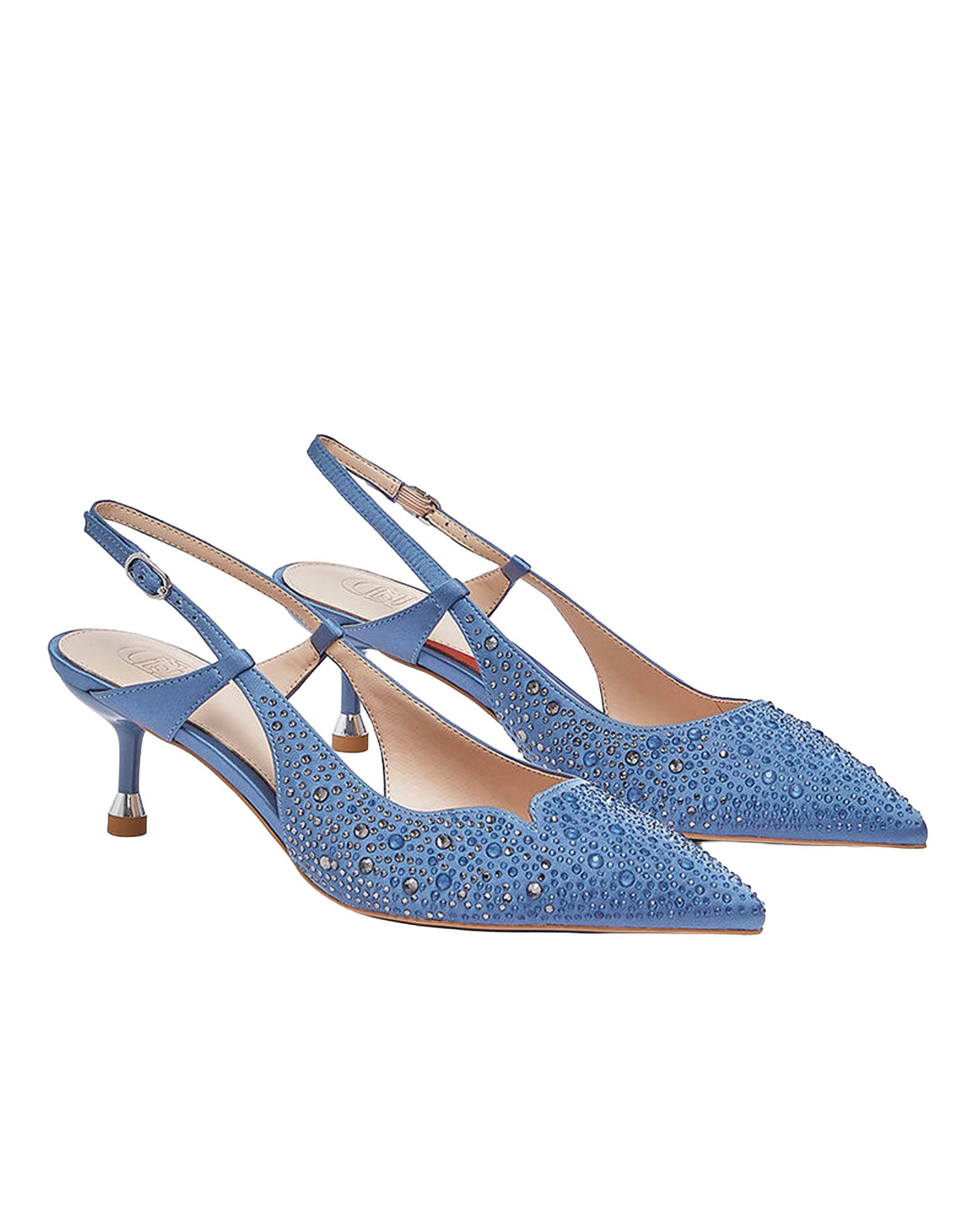 LIU JO MY DEVA 14 - SLING BACK SATIN/ STRAS GLACE