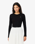 LACOSTE CREWNECK T-SHIRTS FEMALE NOIR