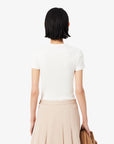 LACOSTE AD652 CREWNECK T-SHIRTS FEMALE FARINE