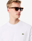 LACOSTE AE044 CREWNECK T-SHIRTS MALE AD BLANC