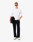 LACOSTE AE044 CREWNECK T-SHIRTS MALE AD BLANC