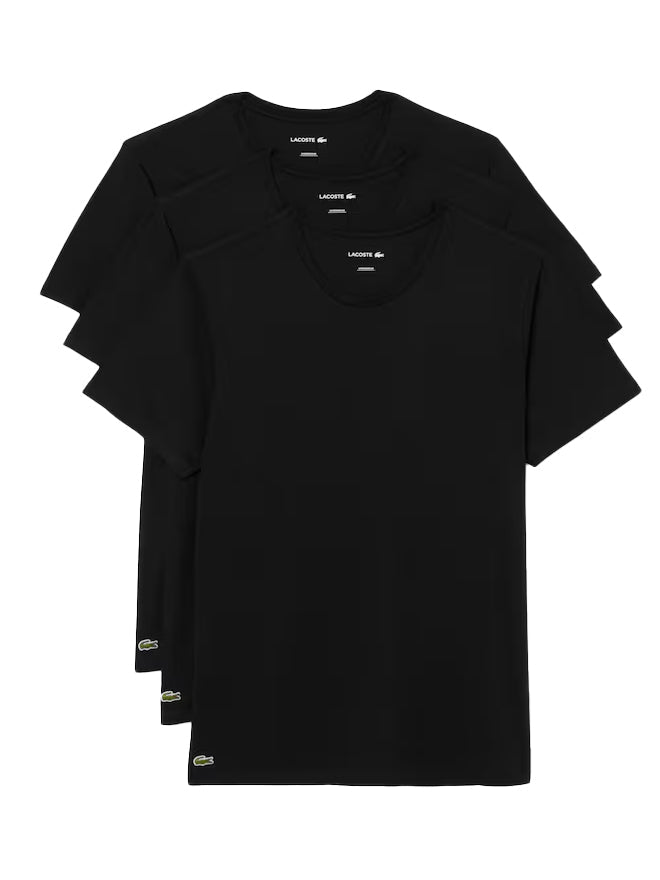 LACOSTE AE211 UNDERWEAR TEE SHIRT MALE NOIR TH9010 00031