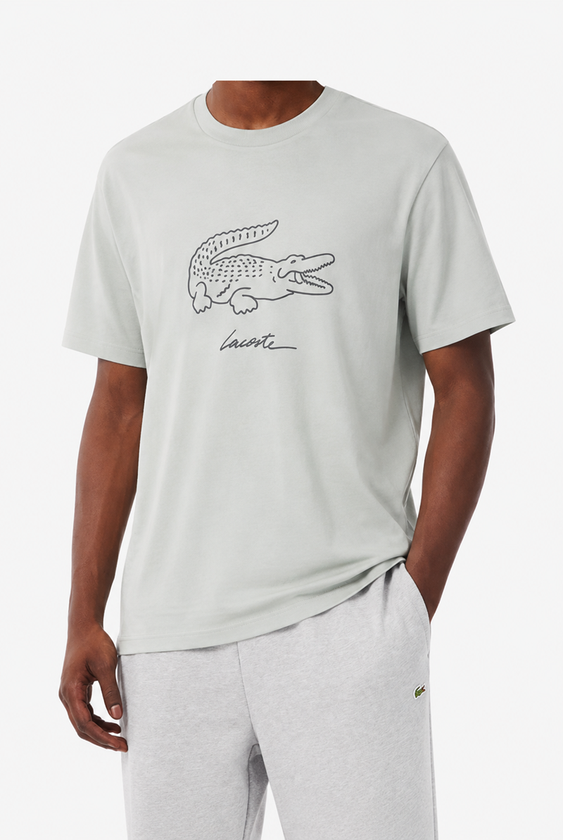 LACOSTE PRINTED COTTON LOUNGEWEAR MALE T-SHIRT