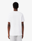 LACOSTE CREWNECK T-SHIRTS MALE AD BLANC/BORDEAUX