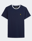 LYLE & SCOTT RINGER T-SHIRT NAVY/WHITE