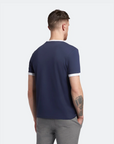 LYLE & SCOTT RINGER T-SHIRT NAVY/WHITE