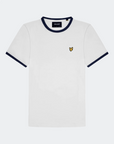 LYLE & SCOTT RINGER T-SHIRT WHITE/NAVY