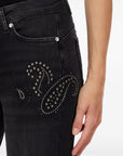 LIU JO B UP IDEAL REG W DENIM BLACK PAISLEY S
