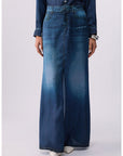 LIU JO GONNA LUNGA DIGITAL PRINTS DEN.BLUE DIGITAL