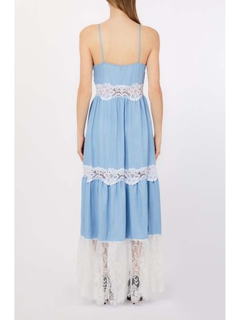 LIU JO ABITO NEW MANHATTAN LACE DENIMBLU L TENCEL L