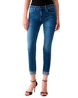 LIU JO PANTS DEN.BLUE DK.SPARKLIN