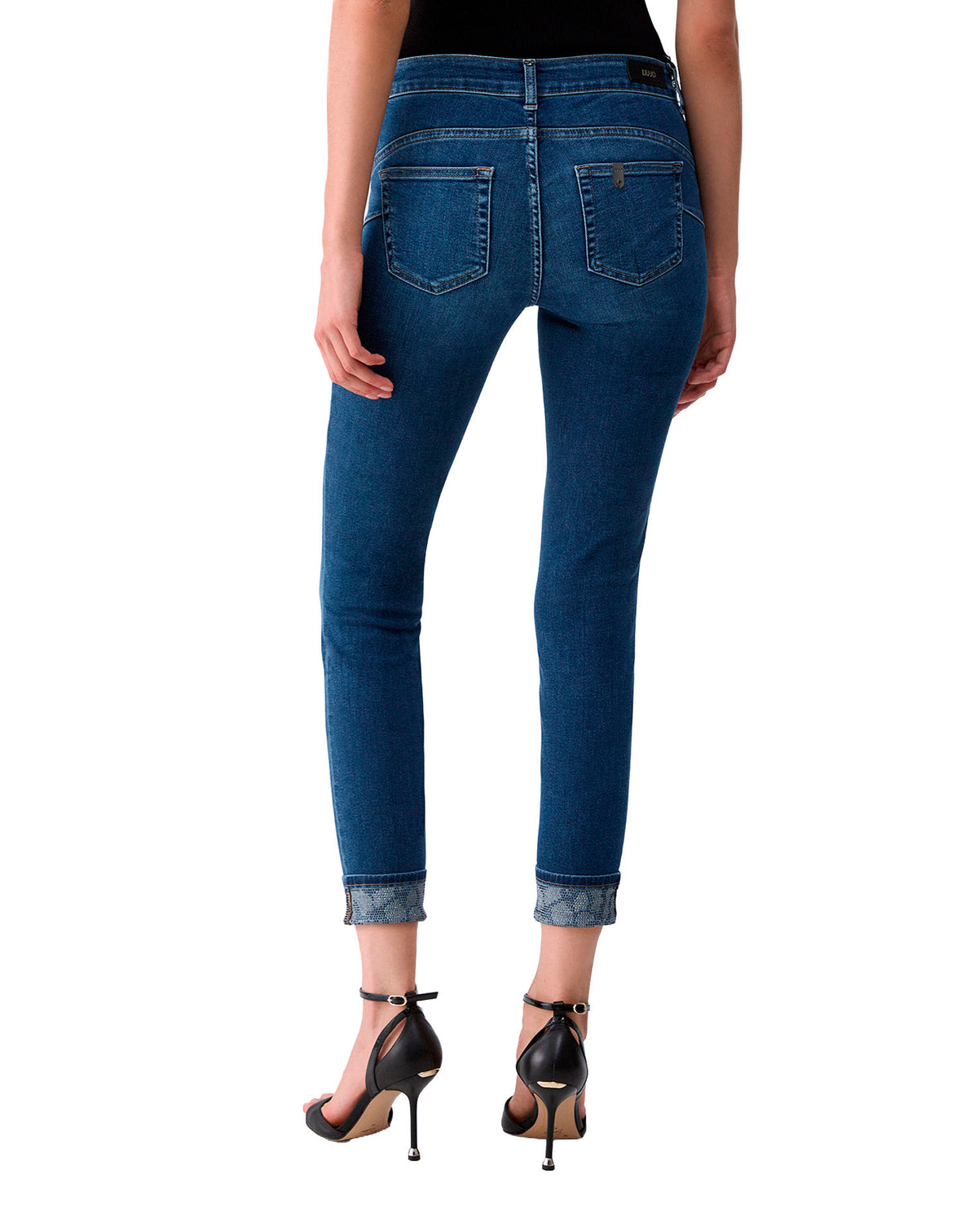 LIU JO PANTS DEN.BLUE DK.SPARKLIN